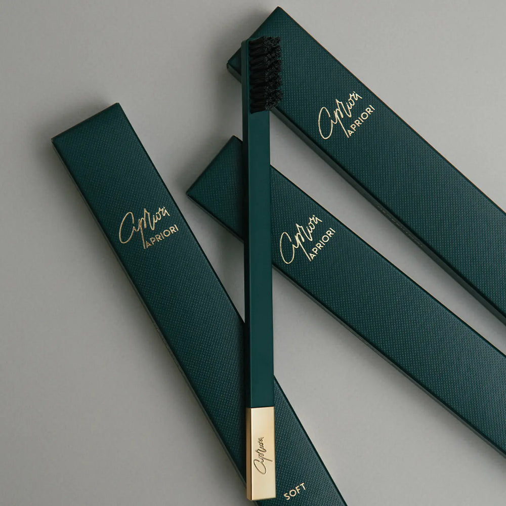 Apriori Toothbrush - British Racing Green & Gold - Soft 2