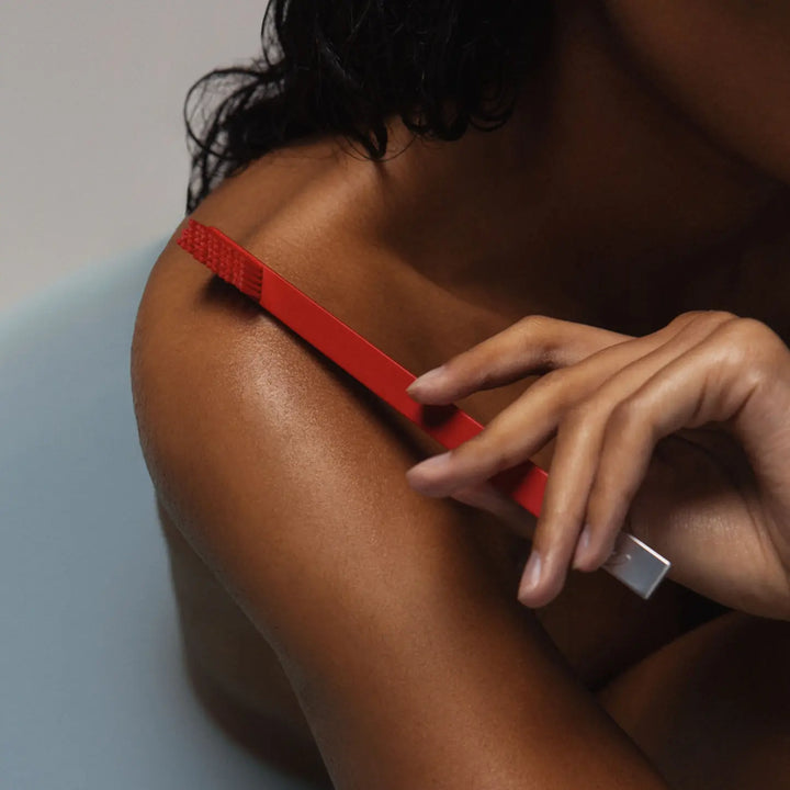 Apriori Toothbrush - Carmine Red & Silver - Medium. 2