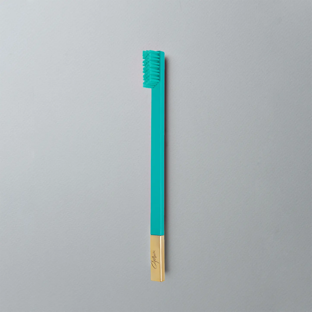 Apriori Toothbrush - Turquoise Blue & Gold - Medium 3