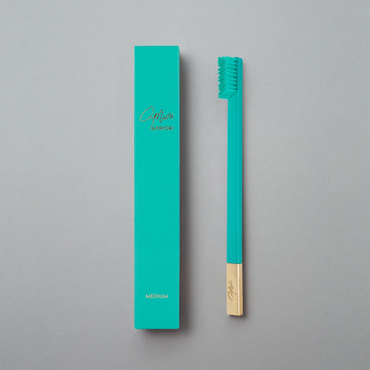 Apriori Toothbrush - Turquoise Blue & Gold - Medium