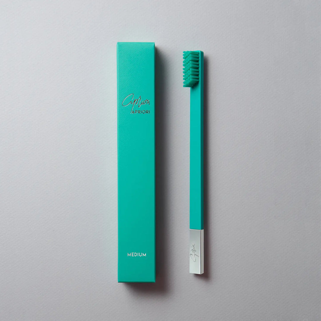 Apriori Toothbrush - Turquoise Blue & Silver - Medium