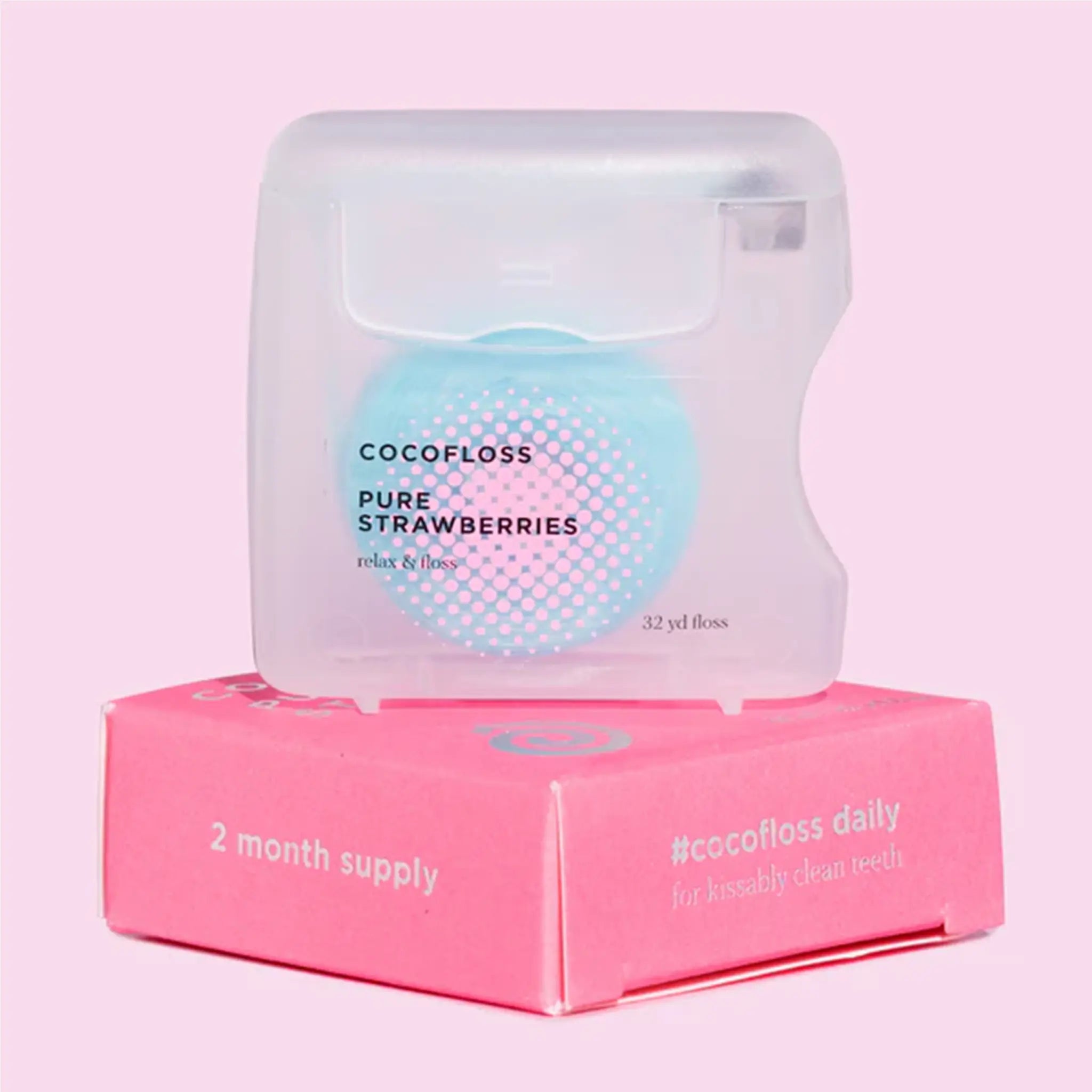 Cocofloss Dental Floss Pure Strawberry Toothpasteology