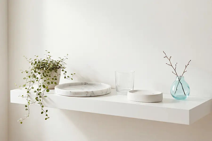 Styled premium bathroom shelf — the perfect setting for Australia best toothpaste brands