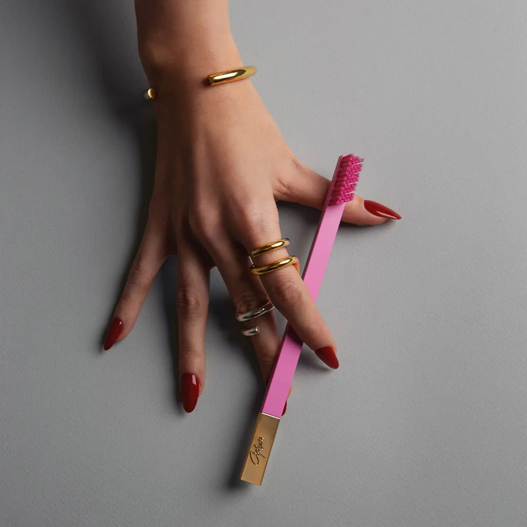 Apriori Toothbrush - Bubblegum Pink & Gold - Soft 3