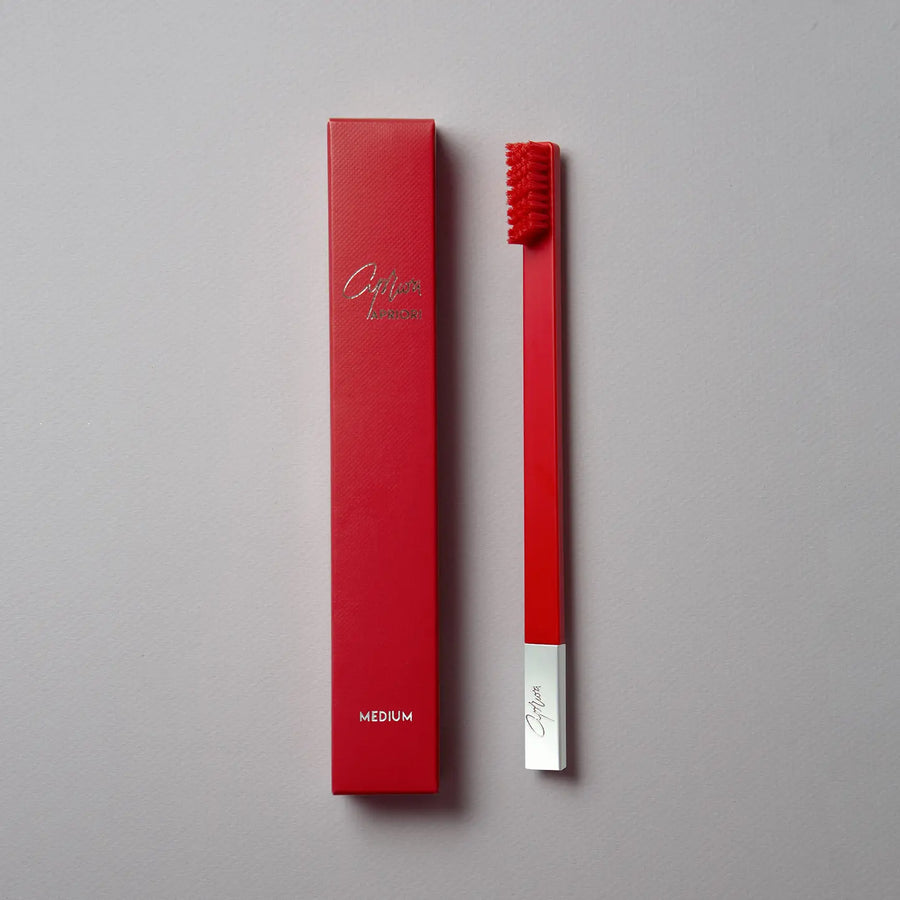 Apriori Toothbrush - Carmine Red & Silver - Medium