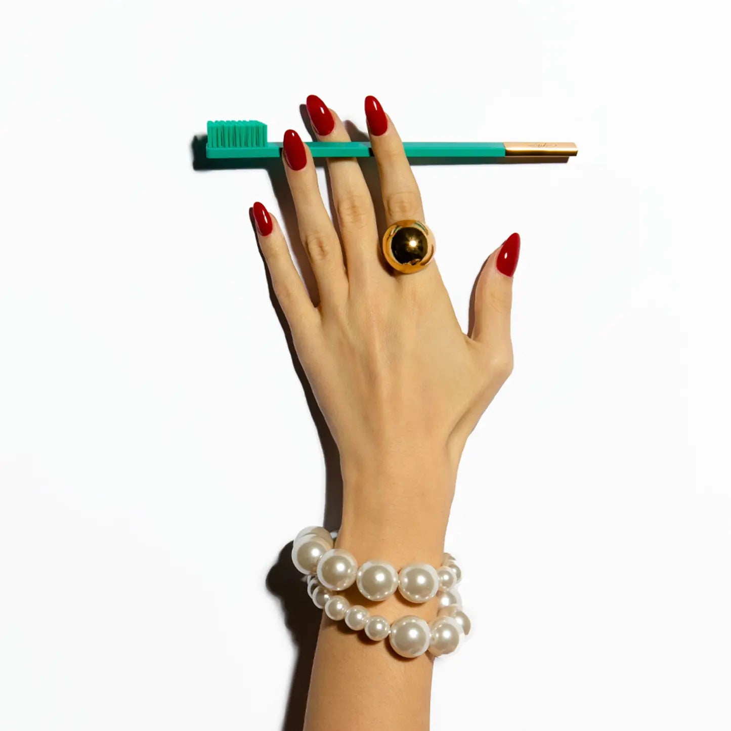 Apriori Toothbrush - Turquoise Blue & Gold - Medium 2