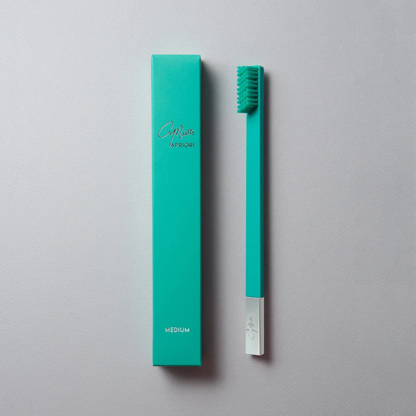 Apriori Toothbrush - Turquoise Blue & Silver - Medium