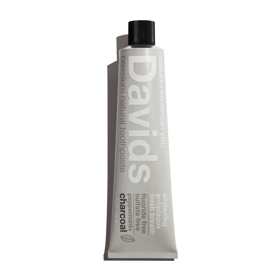 Davids Natural Toothpaste - Peppermint + Charcoal