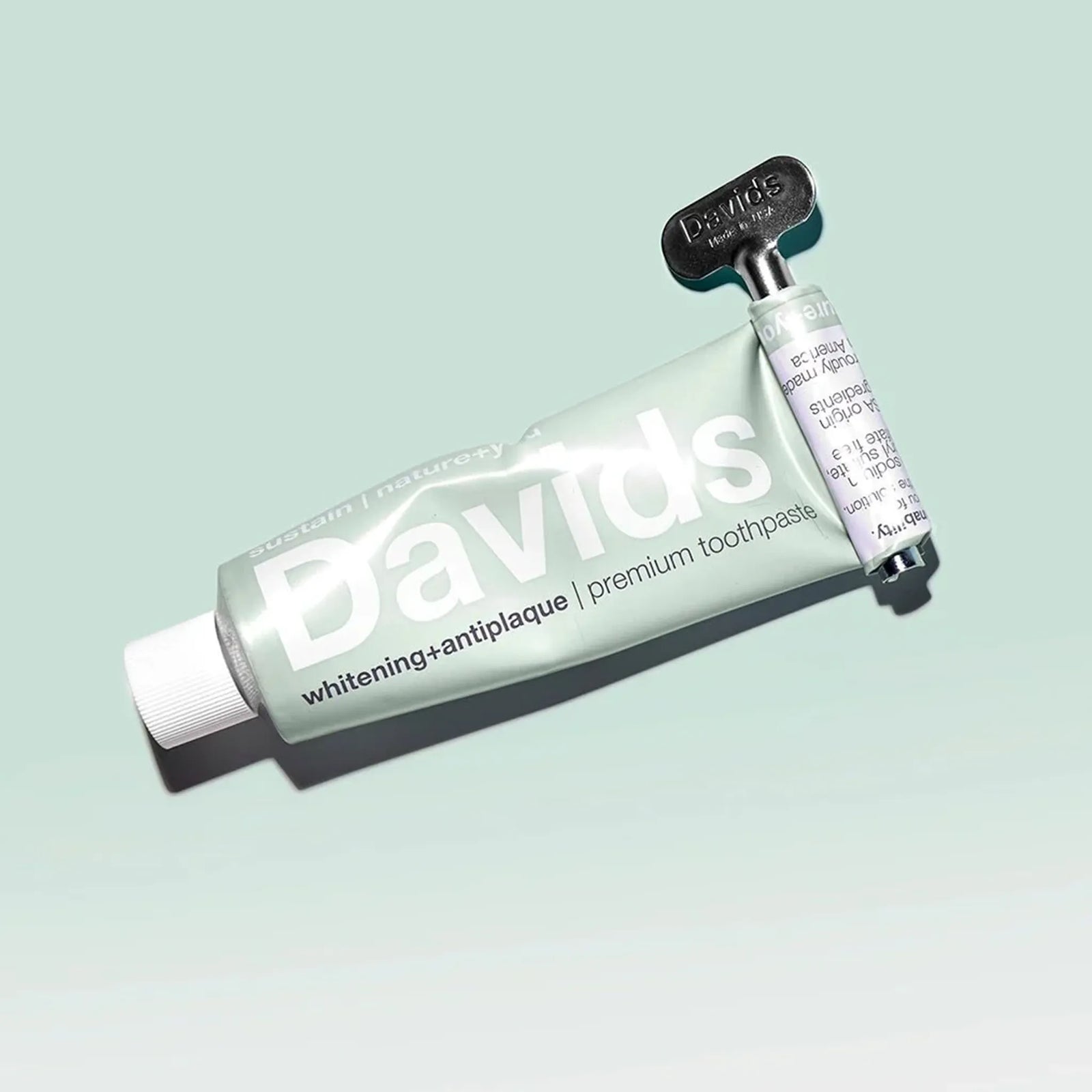 Davids metal toothpaste tube key squeezer in durable metal — zero-waste tube key