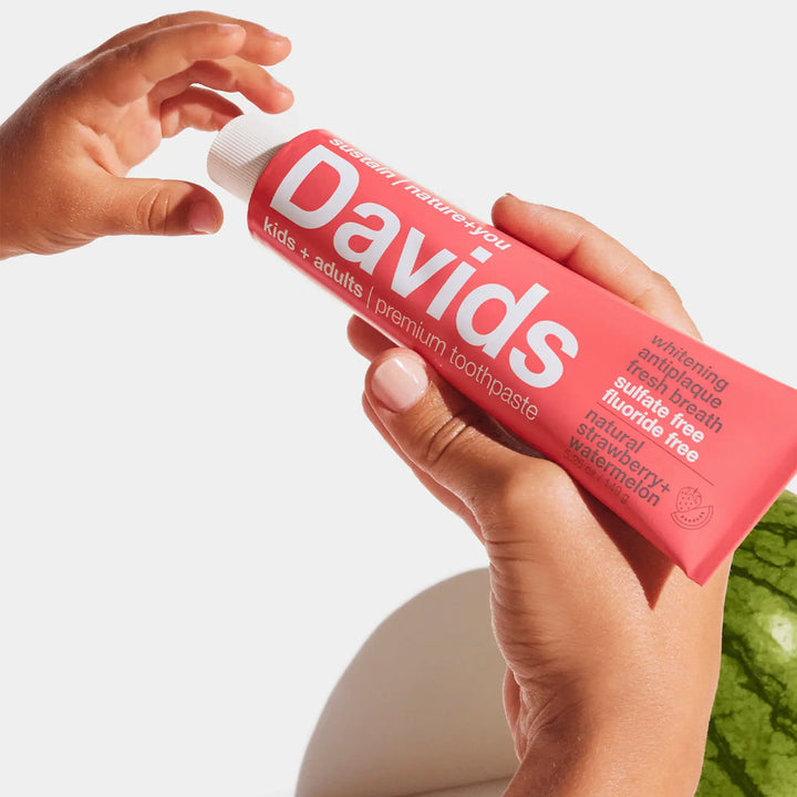 Davids Natural Toothpaste - Strawberry + Watermelon 3