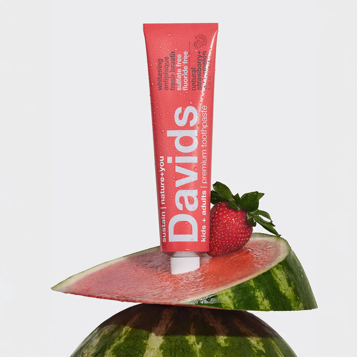 Davids Natural Toothpaste - Strawberry + Watermelon 7