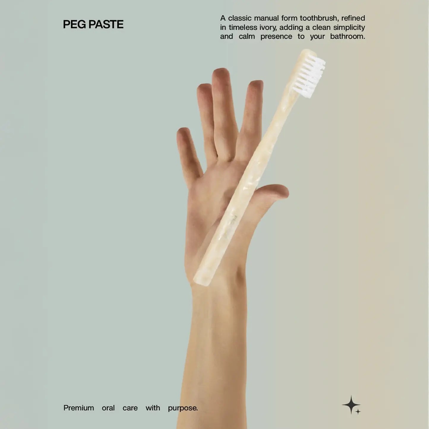 Peg Paste Toothbrush - Ivory 