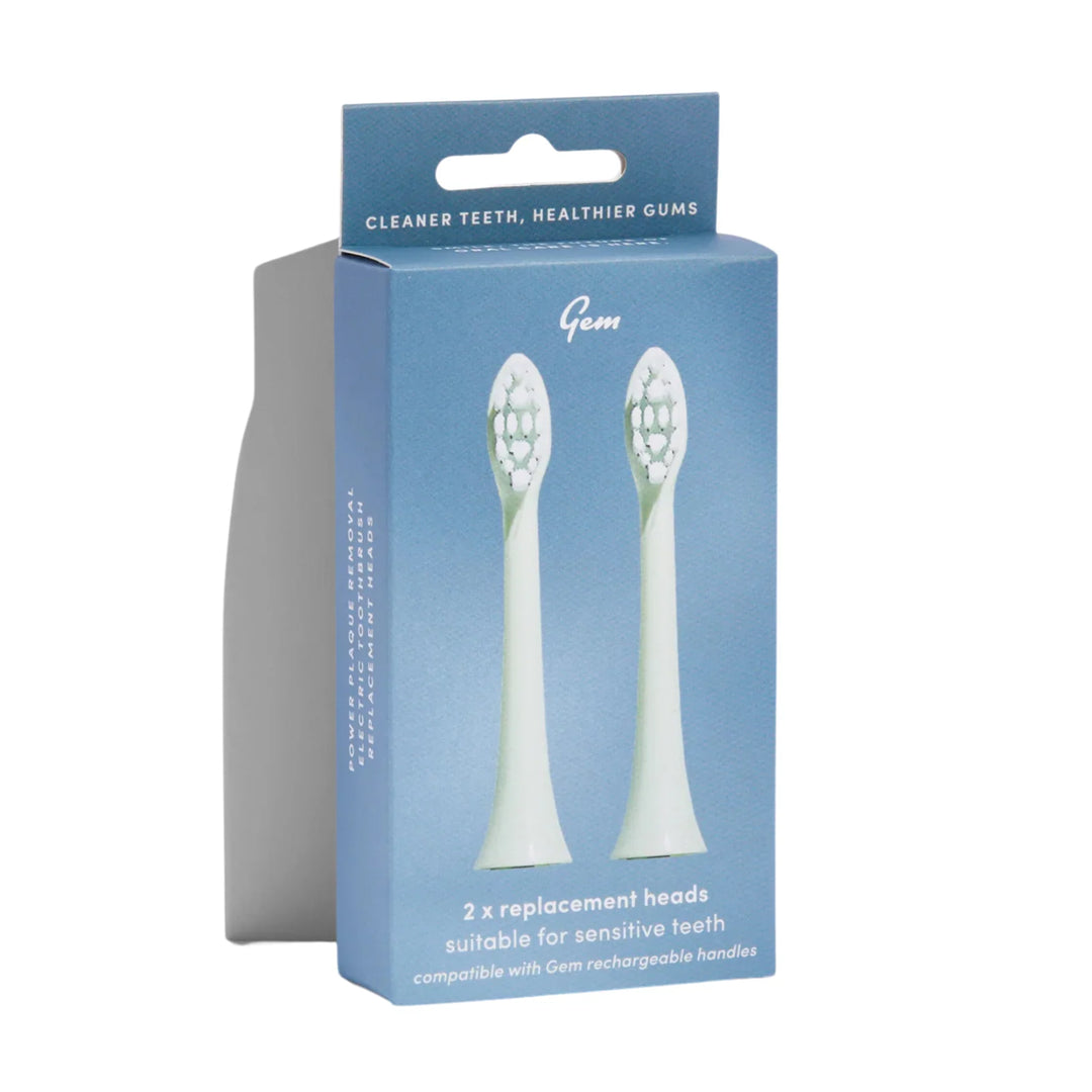 GEM Electric Toothbrush Replacement Heads - Mint 