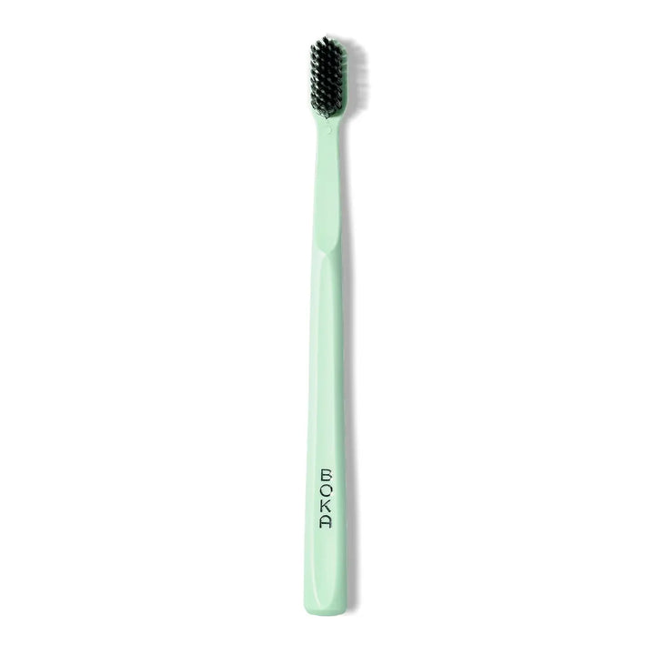 Boka Classic Toothbrush with Extra Soft Activated Charcoal Bristles - Green