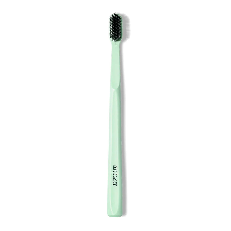 Boka Classic Toothbrush with Extra Soft Activated Charcoal Bristles - Green
