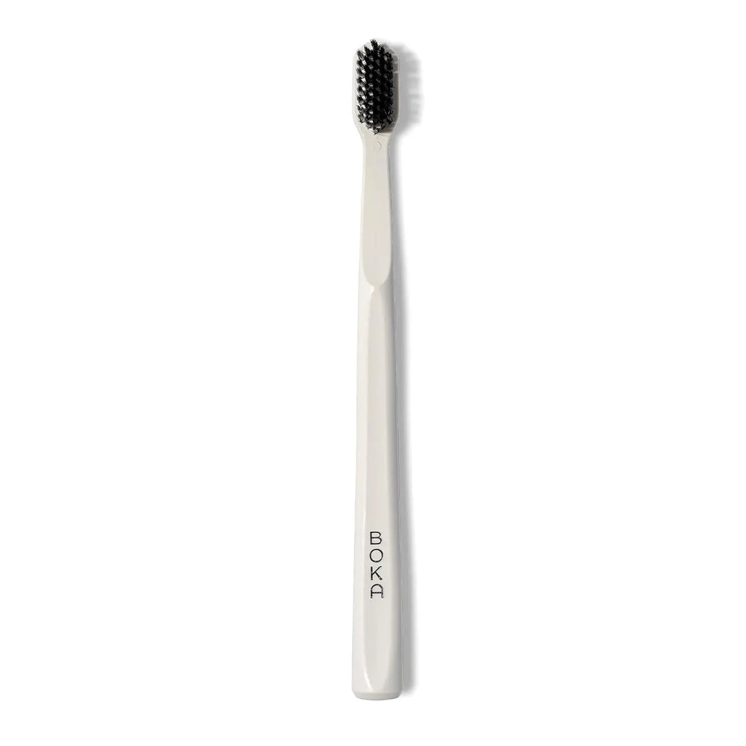 Boka Classic Toothbrush with Extra Soft Activated Charcoal Bristles - Stone