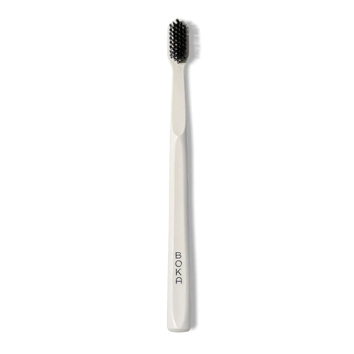 Boka Classic Toothbrush with Extra Soft Activated Charcoal Bristles - Stone
