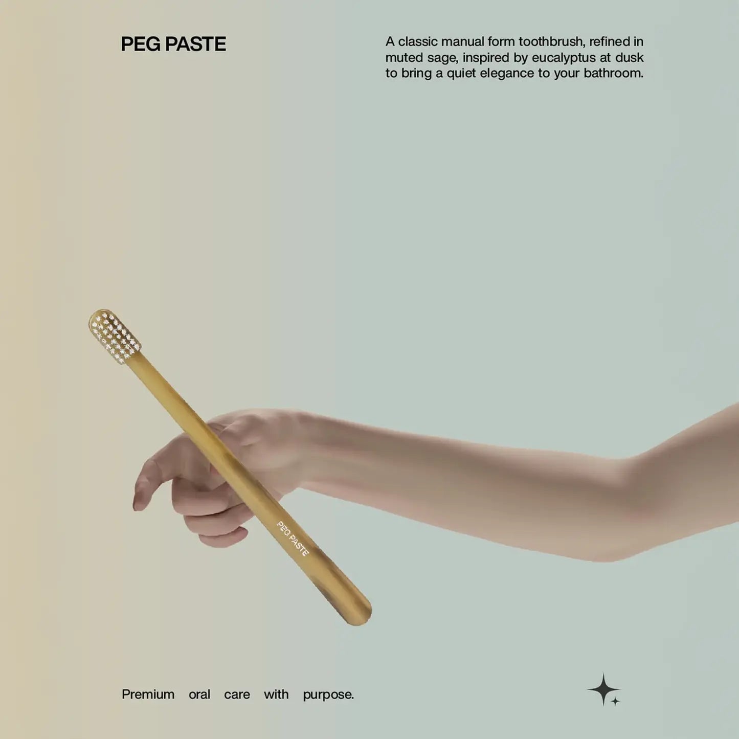 Peg Paste Toothbrush - Sage 2