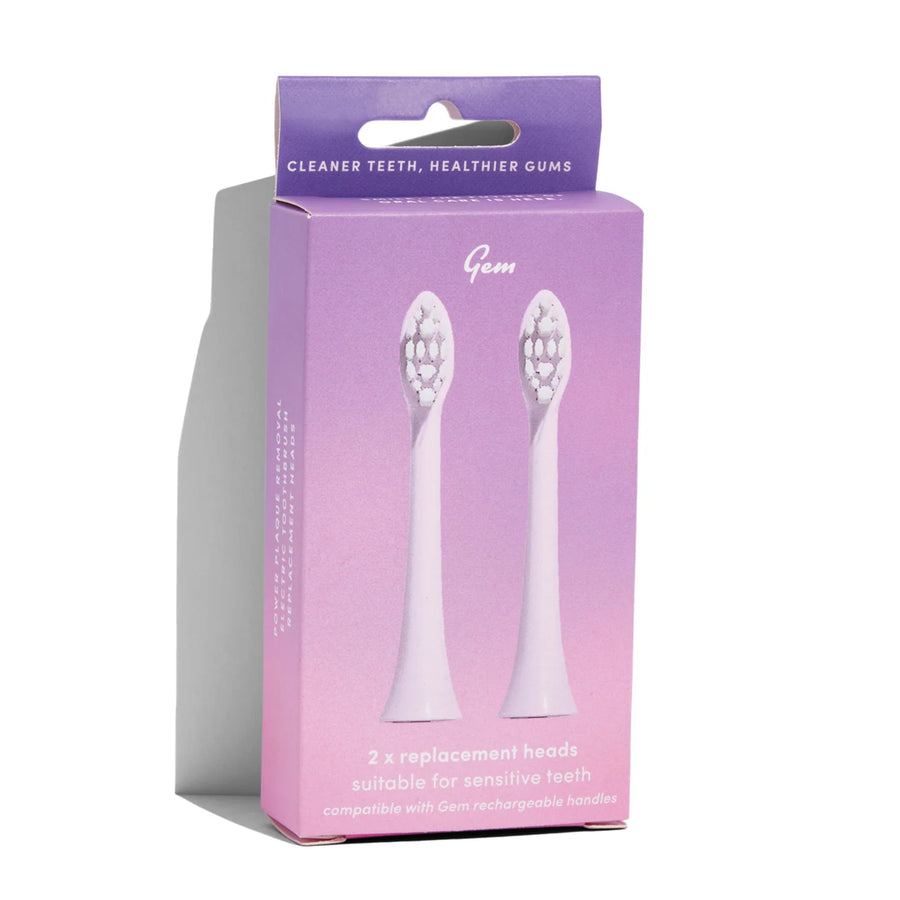 GEM Electric Toothbrush Replacement Heads - Rose