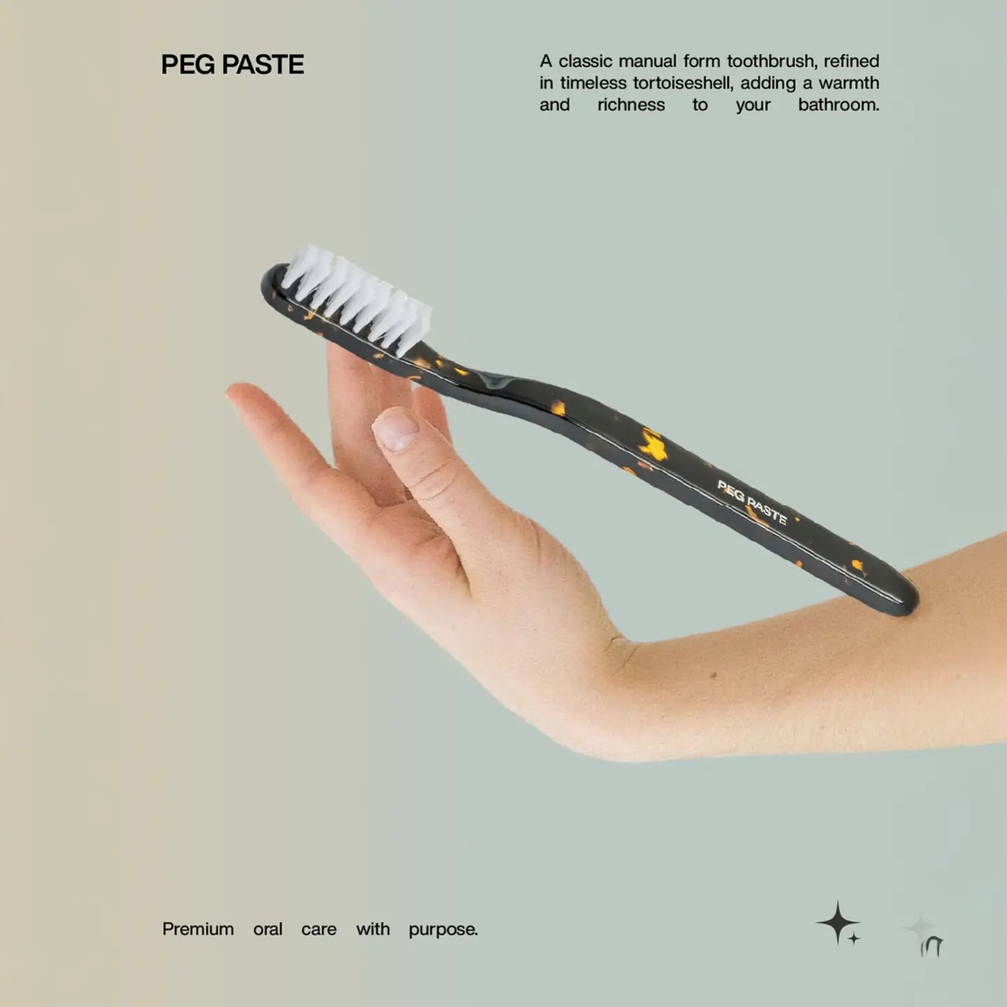 Peg Paste Toothbrush - Tortoiseshell 2