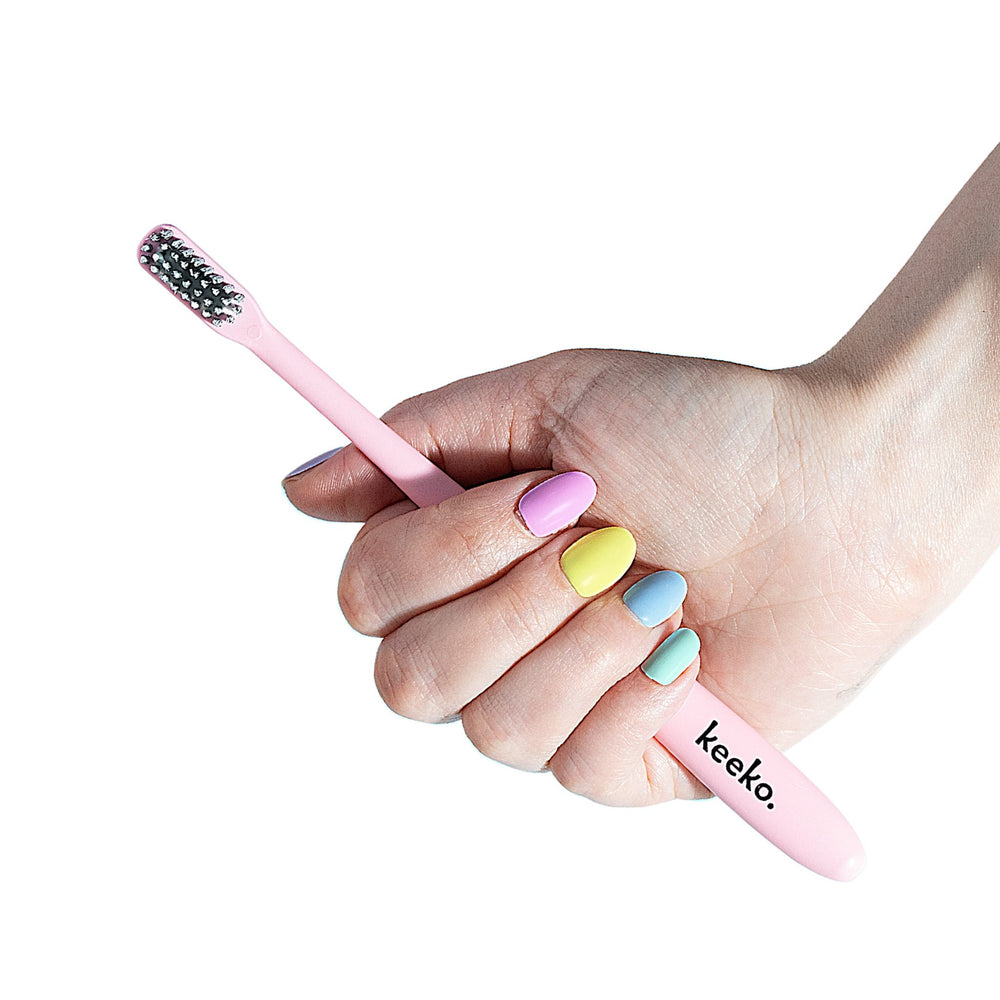 Keeko One Good Brush - Biodegradable Toothbrush Pink 2